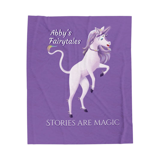 Copy of Unicorn Abby - Velveteen Plush Blanket